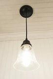 Clear Seeded Shade Glass Pendant Light