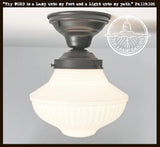 Traditional Milk Glass CEILING LIGHT Fixture