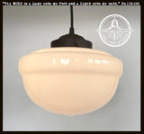 Acorn Milk Glass Pendant Light