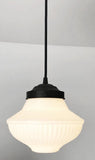 Traditional Milk Glass Pendant Light