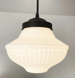 Traditional Milk Glass Pendant Light