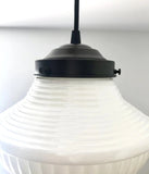 Traditional Milk Glass Pendant Light