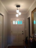 Acorn Glass Pendant Light Chandelier Trio
