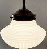 Traditional Milk Glass Pendant Light