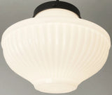 Traditional Milk Glass Pendant Light