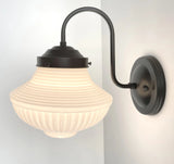Traditional Milk Glass Sconce Wall Light