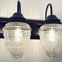 Antique Acorn Glass VANITY Light - 3 Sizes