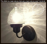 Glass Torch Wall Sconce Light Fixture