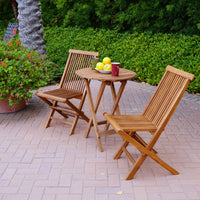 KindTEAK Folding Outdoor Full Size Dining Chair Set of 2