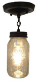 Mason Jar Ceiling LIGHT With Chain & NEW Quart