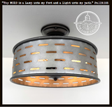 Farmhouse Ceiling Lights Galvanized Fixture