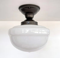 Antique Acorn Milk Glass CEILING LIGHT Fixture