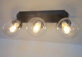 Glass Light Fixture on Rectangular Chain Trio