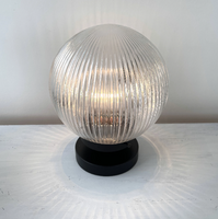 Large Holophane Antique Glass Globe Table Lamp