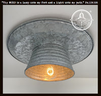 Farmhouse Round Flush Mount Ceiling Light