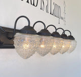 Bathroom Vanity Lighting Fixture of Antique Glass