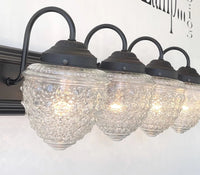 Bathroom Vanity Lighting Fixture of Antique Glass