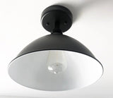 Large Black Enamel Farmhouse Ceiling Light