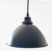 Large Black Enamel Farmhouse Pendant Light