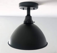 Large Black Enamel Farmhouse Ceiling Light