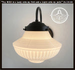 Traditional Milk Glass Sconce Wall Light