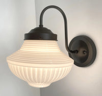 Traditional Milk Glass Sconce Wall Light