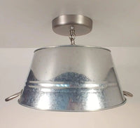 Galvanized Laundry Wash Tub Ceiling Light