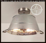 Galvanized Laundry Wash Tub Ceiling Light