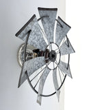 Galvanized Windmill Farmhouse Wall Sconce Light