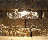 LED Retaining Wall light on Belgard Celtik Wall - Nox Lighting